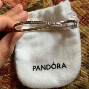 Pandora Entwined Bangle Bracelet, Clear